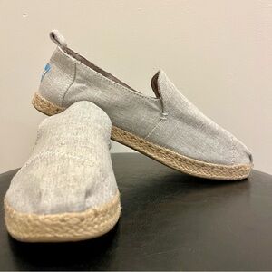 TOMS DECONSTRUCTED ALPARGATA SLUB CHAMBRAY Wsz 7.5 DRIZZLE GREY 10009838 shoes